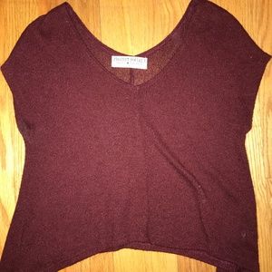 Project Social T cropped maroon t-shirt!